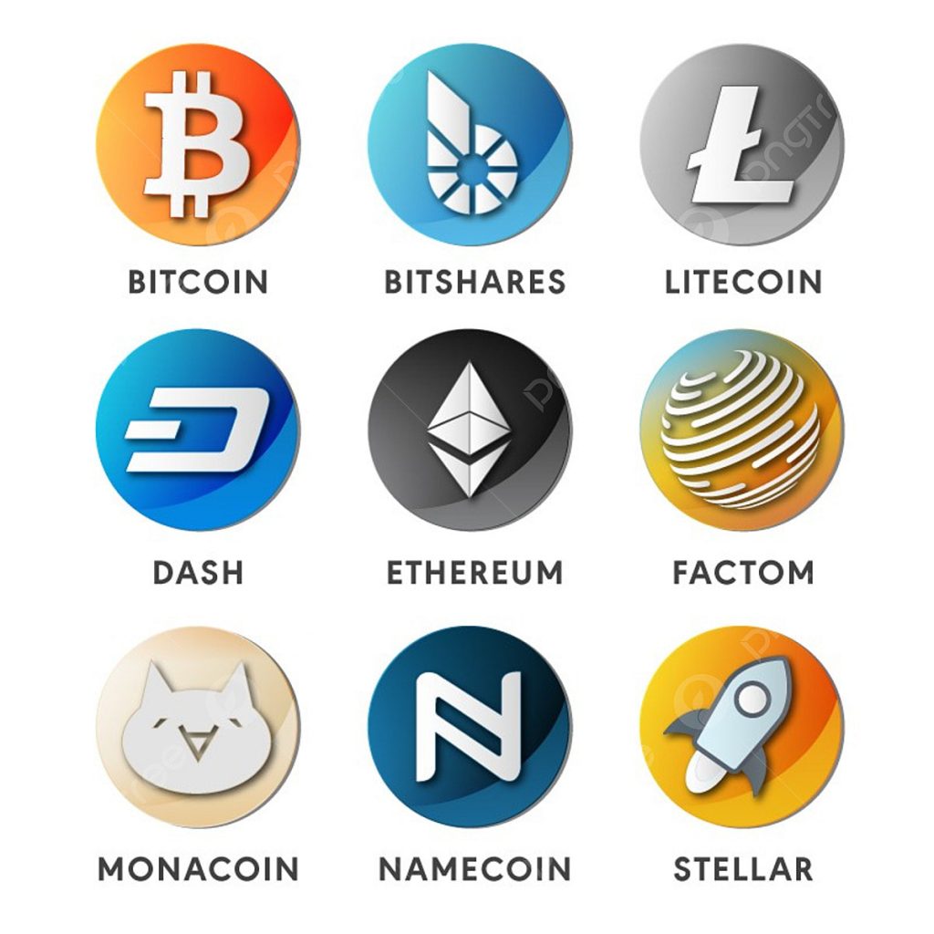 Crypto Currency Coin Vector Design Images, Pack Of 3d Crypto Currency ...